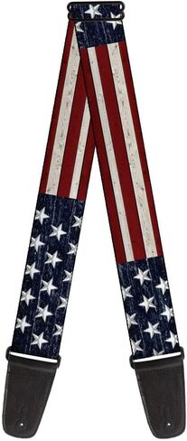 Buckle-Down Guitar Strap, Americana Rustic Stars Stripes, 2 Inches Wide in Saudi Arabia