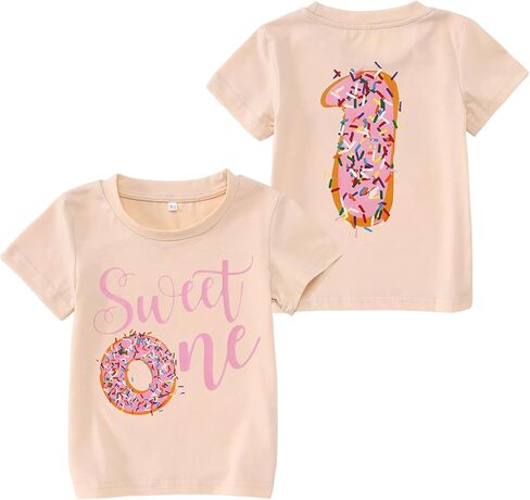 Birthday Girl Shirt Toddler Baby Girls 1st 2nd 3rd 4th 5th Bday Outfit Sweet Donut One Two Three Four Five Tee Tops in Saudi Arabia