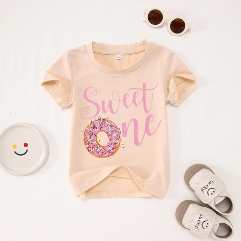 Birthday Girl Shirt Toddler Baby Girls 1st 2nd 3rd 4th 5th Bday Outfit Sweet Donut One Two Three Four Five Tee Tops in Saudi Arabia
