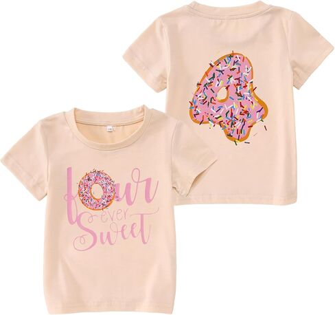 Birthday Girl Shirt Toddler Baby Girls 1st 2nd 3rd 4th 5th Bday Outfit Sweet Donut One Two Three Four Five Tee Tops in Saudi Arabia