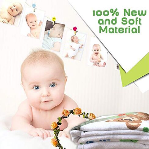 Baby Monthly Milestone Blanket, Large 48x40in Soft flannel, Colorful Numbers Train Backgrounds, Baby Shower Age Growth Tracker, 2 Bonus Marker Included DSFS126 in Saudi Arabia