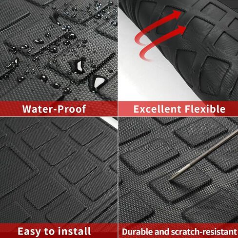 Xipoo Cargo Liner متوافق مع 2020-2023 Ford Explorer بساط صندوق السيارة الخلفي مع حصيرة مسند الظهر وغطاء المقعد الخلفي لملحقات Ford Explorer 2020-2023 (حصيرة صندوق السيارة الخلفي مع بساط مسند الظهر) in Kuwait