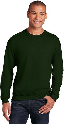 Gildan Adult Fleece Crewneck Sweatshirt, Style G18000, Pine Green, Medium in Saudi Arabia