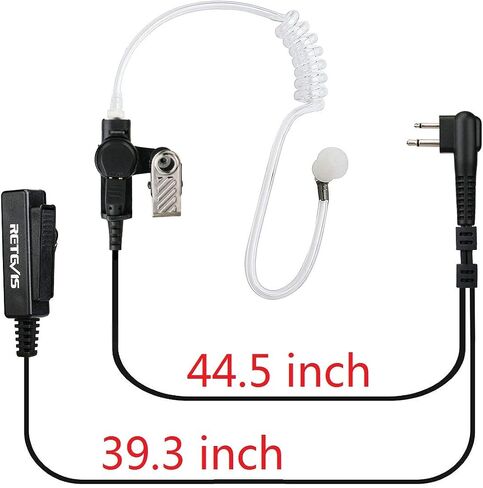 Retevis Acoustic Tube Earpiece for Motorola Walkie Talkies, Compatible with Motorola CP185 CP200 CP200d GP300 GP2000 MAG ONE A10 Walkie Talkies, Two Way Radio Headset with Big PTT Button(10 Pack) in Saudi Arabia