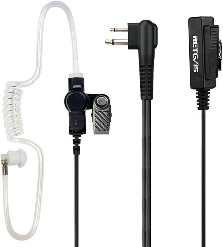 Retevis Acoustic Tube Earpiece for Motorola Walkie Talkies, Compatible with Motorola CP185 CP200 CP200d GP300 GP2000 MAG ONE A10 Walkie Talkies, Two Way Radio Headset with Big PTT Button(10 Pack) in Saudi Arabia