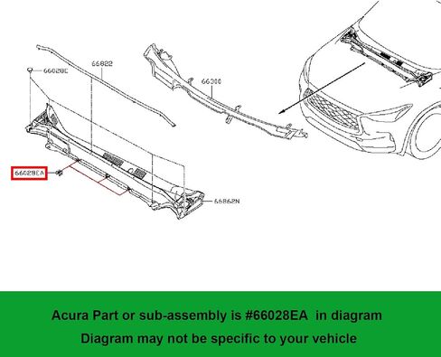 OAUTOO 10pcs Cowl Grille Clip for 66820-4BA5A Nissan Rogue 2014-On, Infiniti QX50 2019-On, QX55 2022 in Saudi Arabia