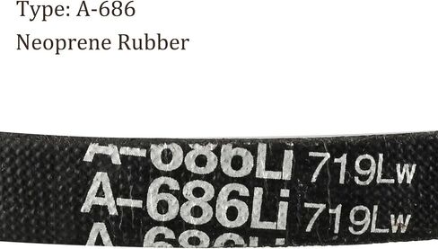 A-686Li/A27 Drive V-Belt - [12mm Width x 8mm Height] A-Section Rubber Drive Belt Wrapped for Transmission Use, 686mm Inside Circumference in Saudi Arabia