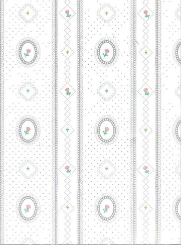 Dollhouse Miniature Wallpaper, Cameo Stripe, Blue, 3 pc #MG143D2 in Saudi Arabia