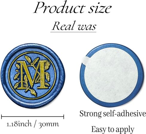 25Pcs Gold & White Wax Seal Stickers Handmade Envelope Seals Self Adhesive Letter Wax Stickers for Wedding Party Invitations, Envelope, Gift Wrap, Christmas(Gold Initial P, White Wax) in Saudi Arabia
