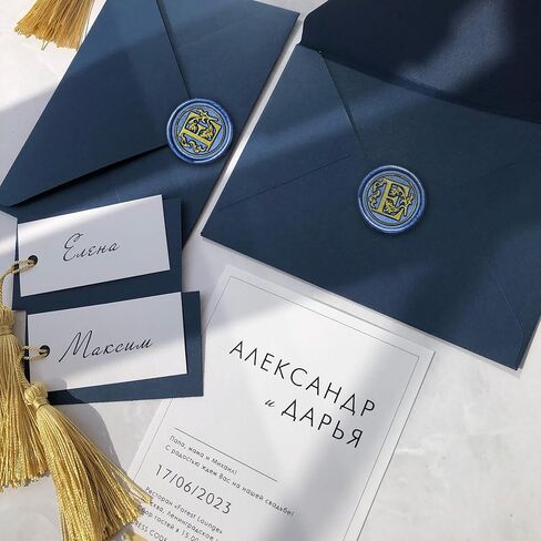 25Pcs Gold & White Wax Seal Stickers Handmade Envelope Seals Self Adhesive Letter Wax Stickers for Wedding Party Invitations, Envelope, Gift Wrap, Christmas(Gold Initial P, White Wax) in Saudi Arabia