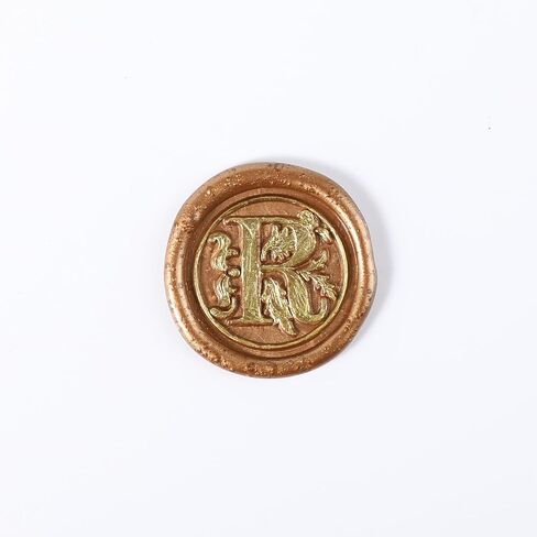 25Pcs Gold & White Wax Seal Stickers Handmade Envelope Seals Self Adhesive Letter Wax Stickers for Wedding Party Invitations, Envelope, Gift Wrap, Christmas(Gold Initial P, White Wax) in Saudi Arabia