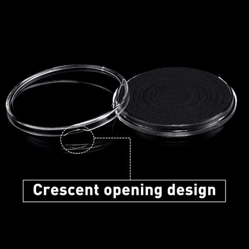 46mm Coin Capsules 8 Sizes (17/20/25/27/30/35/40/46mm) Black Protect Gasket Inside Coin Holder Case with Storage Organizer Box for Collectors Coin Collection Supplies (40) in Saudi Arabia