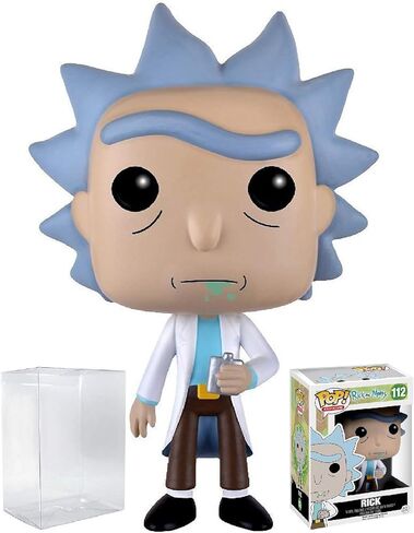 فانكو بوب! الرسوم المتحركة: ريك ومورتي - شخصية ريك من الفينيل (مرفقة مع حافظة حماية لصندوق البوب) in Kuwait