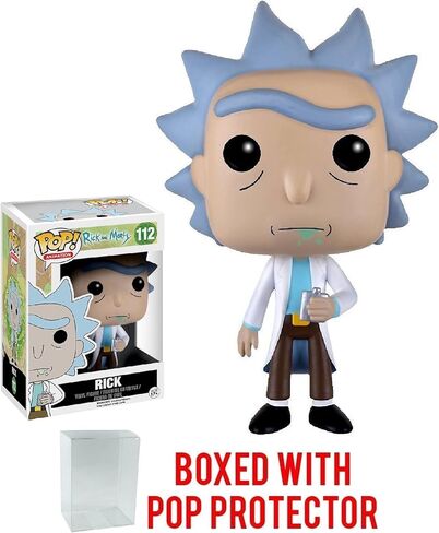 فانكو بوب! الرسوم المتحركة: ريك ومورتي - شخصية ريك من الفينيل (مرفقة مع حافظة حماية لصندوق البوب) in Kuwait