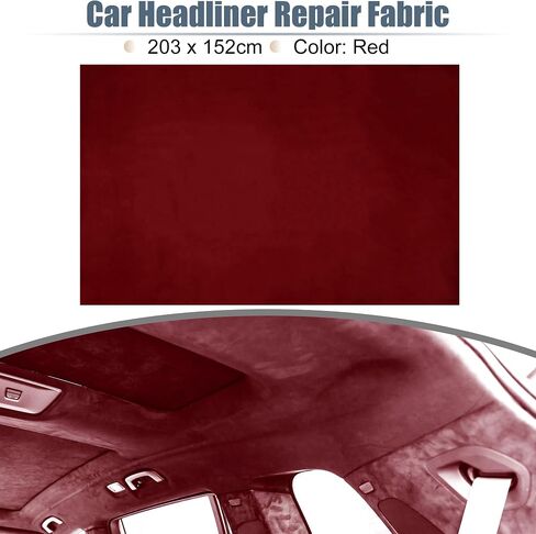 X AUTOHAUX Suede Headliner Fabric 98" Length x 60" Width Foam Backed for Car Truck RV SUV Interior Trim Protect Aging Broken Faded DIY Repair Replacement Black in Saudi Arabia