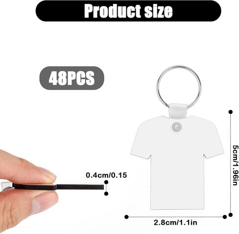 48pcs Double-Sided Sublimation Keychains Blanks, Football Jersey Heat Transfer Key Chains with Key Rings and Clips Sublimation Blanks Products Ornament Key Tags in Saudi Arabia