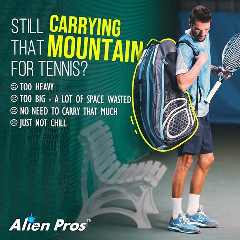 ALIEN PROS Lightweight Tennis Sling Backpack for your racket and other essentials - Pack quickly and lightly for tennis and in life - Tennis Racket Bag Sling Bag for men and women in Kuwait