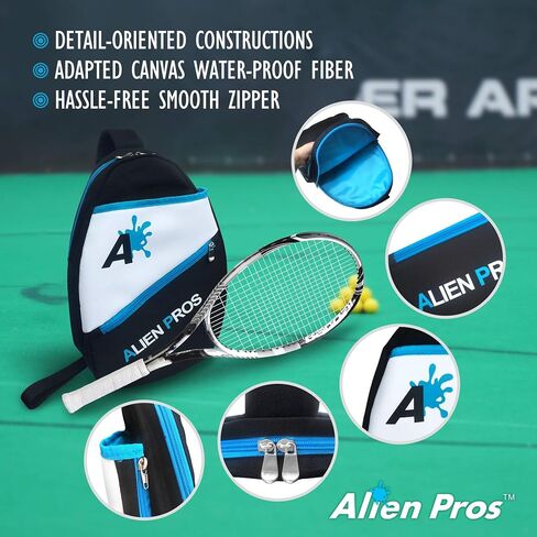 ALIEN PROS Lightweight Tennis Sling Backpack for your racket and other essentials - Pack quickly and lightly for tennis and in life - Tennis Racket Bag Sling Bag for men and women in Kuwait