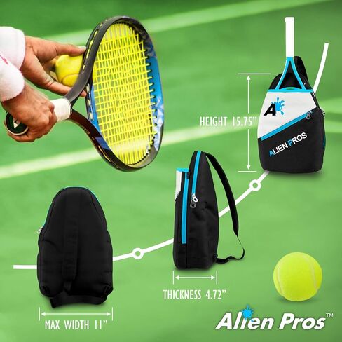 ALIEN PROS Lightweight Tennis Sling Backpack for your racket and other essentials - Pack quickly and lightly for tennis and in life - Tennis Racket Bag Sling Bag for men and women in Kuwait