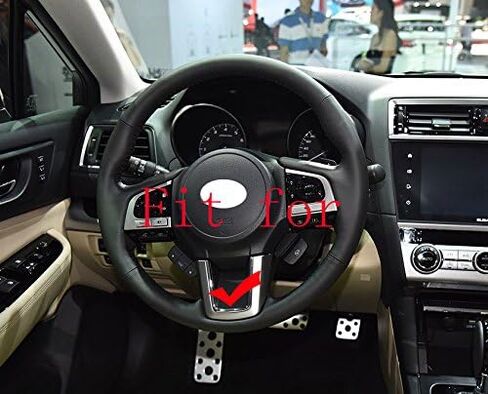 DIY Stitching Steering Wheel Cover for Subaru Legacy Outback 2015 2016 2017 / Forester 2017 2018 / Crosstrek 2016 2017 / XV 2016 Interior Accessories Genuine Leather (Black Thread) in Kuwait