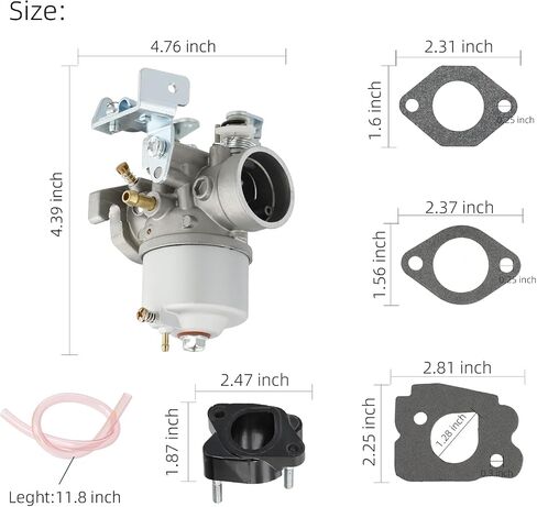 Roykaw Golf Cart Carburetor Kit Compatible with Yamaha G2/G5/G8/G9/G11 4 Cycle (1985-1995) Gas Models, Includes Spacer Joint, OEM# J38-14101-00, J38-14101-01, J38-14101-02 in Saudi Arabia