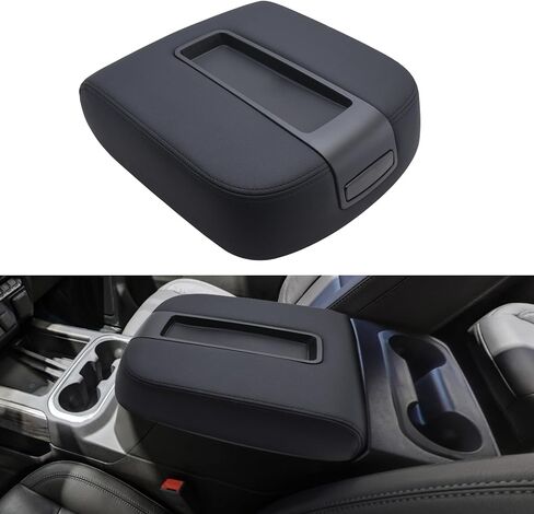 استبدال غطاء مسند الذراع لوحدة التحكم المركزية من Geloo لسيارة 2007-2013 Chevy Silverado/Tahoe/Suburban/Avalanche، GMC Sierra/Yukon/Yukon XL غطاء وحدة التحكم المركزية لراحة الذراع يستبدل 15217111 (أسود) in Kuwait