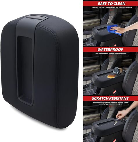 استبدال غطاء مسند الذراع لوحدة التحكم المركزية من Geloo لسيارة 2007-2013 Chevy Silverado/Tahoe/Suburban/Avalanche، GMC Sierra/Yukon/Yukon XL غطاء وحدة التحكم المركزية لراحة الذراع يستبدل 15217111 (أسود) in Kuwait