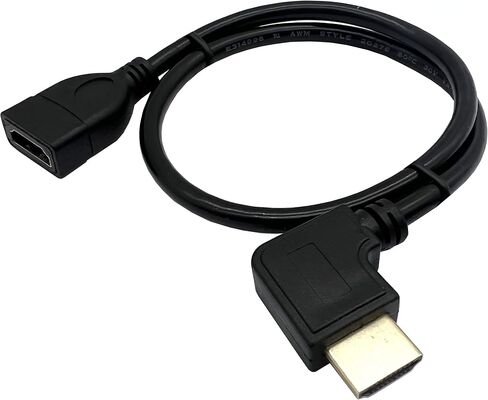 Halokny HDMI Extension Cable, 90 Degree Angle High Speed HDMI Male to Female Adapter Gold Plated HDMI Extension Cable for TVs, Laptops (M/F Down) in Saudi Arabia