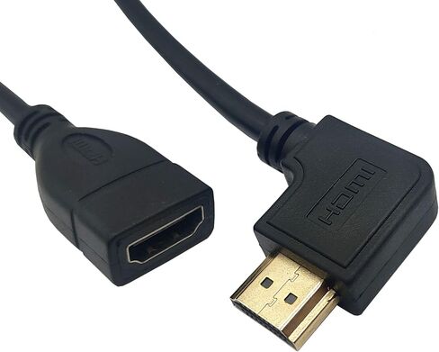 Halokny HDMI Extension Cable, 90 Degree Angle High Speed HDMI Male to Female Adapter Gold Plated HDMI Extension Cable for TVs, Laptops (M/F Down) in Saudi Arabia
