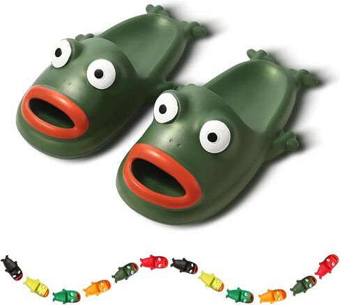 شرائح سحابية، شباشب ضفدع، شباشب مضحكة، شرائح إسفنجية، شباشب سمكة مبتكرة خفيفة الوزن للداخل، الدش، الشاطئ، حمام السباحة، التخييم، هدية مضحكة in Saudi Arabia
