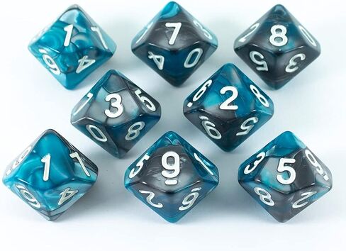 النرد الرمادي والأزرق - مجموعة 8 D10 - 'Frostblade' in Kuwait