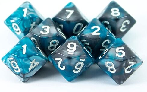 النرد الرمادي والأزرق - مجموعة 8 D10 - 'Frostblade' in Kuwait