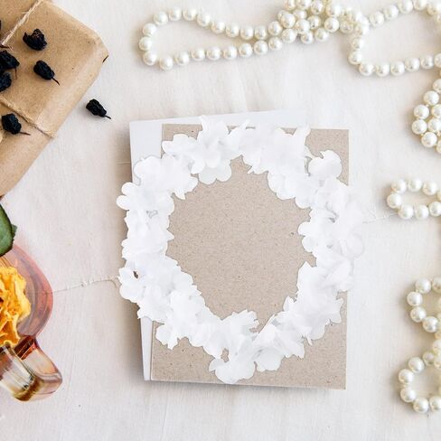 48 قطعة من الزهور البيضاء من Lei لحفلات الزفاف البلاستيكية ذات الزهور البيضاء من Leis Luau Hawaiian Beach Wedding Hawaiian Garland Necklace Luau إكسسوارات الملابس لحفلات الزفاف in Saudi Arabia