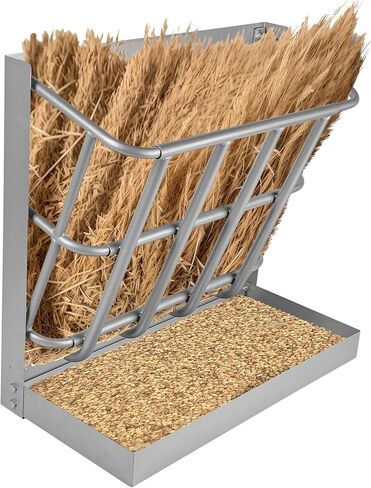 وحدة تغذية القش والحبوب مقاس 23 بوصة × 24 بوصة × 10.6 بوصة، وحدة تغذية قش الماعز مع صينية طعام قابلة للفصل، رف قش الماعز المثبت على الحائط، متعدد الجوانب لسهولة الوصول إلى الطعام، مناسب لفناء مزرعة خيول الأغنام in Kuwait