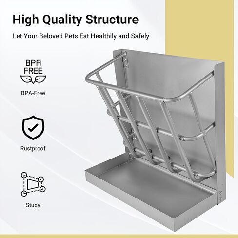 وحدة تغذية القش والحبوب مقاس 23 بوصة × 24 بوصة × 10.6 بوصة، وحدة تغذية قش الماعز مع صينية طعام قابلة للفصل، رف قش الماعز المثبت على الحائط، متعدد الجوانب لسهولة الوصول إلى الطعام، مناسب لفناء مزرعة خيول الأغنام in Kuwait