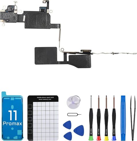 for iPhone 11 PRO MAX WiFi Bluetooth Antenna Flex Cable Replacement 11PROMAX WLAN Bluetooth Antenna Connector with Repair Fix Tool A2161 A2220 A2218 in Saudi Arabia