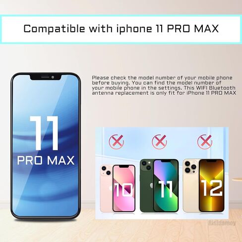 for iPhone 11 PRO MAX WiFi Bluetooth Antenna Flex Cable Replacement 11PROMAX WLAN Bluetooth Antenna Connector with Repair Fix Tool A2161 A2220 A2218 in Saudi Arabia