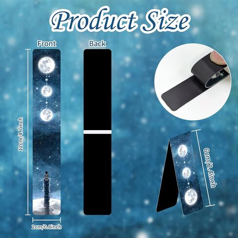 12 PCS Cool Magnetic Bookmarks, Space Starry Night Bookmarks for Book Lovers, Bulk Bookmarks for Women Men, Unique Book Mark for Reading, Students, Classroom Gifts, School Prize, Reading Present in Kuwait