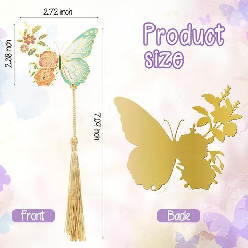 إشارة مرجعية على شكل فراشة من YASUOA للنساء، إشارة مرجعية على شكل فراشة معدنية مع شرابة، إشارة مرجعية مجوفة ذهبية للنساء هدية لمحبي الكتب، إشارة مرجعية معدنية مضحكة لعيد الميلاد وتقدير المعلم هدية عيد ميلاد in Kuwait