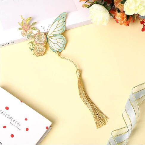 إشارة مرجعية على شكل فراشة من YASUOA للنساء، إشارة مرجعية على شكل فراشة معدنية مع شرابة، إشارة مرجعية مجوفة ذهبية للنساء هدية لمحبي الكتب، إشارة مرجعية معدنية مضحكة لعيد الميلاد وتقدير المعلم هدية عيد ميلاد in Kuwait