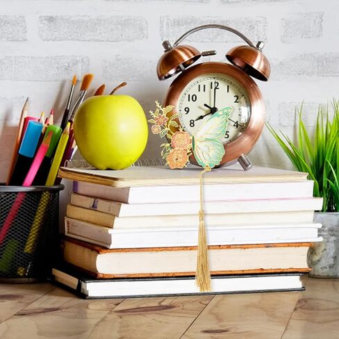 إشارة مرجعية على شكل فراشة من YASUOA للنساء، إشارة مرجعية على شكل فراشة معدنية مع شرابة، إشارة مرجعية مجوفة ذهبية للنساء هدية لمحبي الكتب، إشارة مرجعية معدنية مضحكة لعيد الميلاد وتقدير المعلم هدية عيد ميلاد in Kuwait