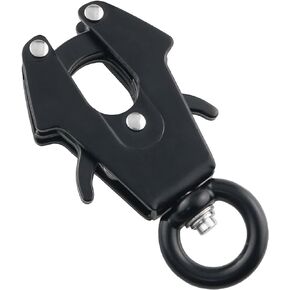 15mm Quick Release Dog Chain Buckle Frog Cable Dog Leash Buckle Swivel Clip Heavy Duty Frog Clip Black Dog Leash Clasp 360 Degree for Pet Collar and Dog Pet Supplies
