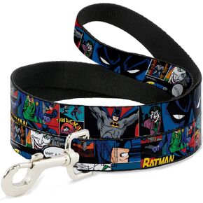 Buckle-Down Dog Leash Batman Joker Comic Strip 6 Feet Long 1.0 Inch Wide, Multicolor, DL-6FT-WBM005