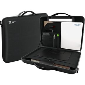 Worky 12-in-1 Office Everywhere Portable Briefcase Workstation, Black, 2.8 lbs