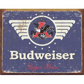 لافتة قصدير ذات ملصق تاريخي من Desperate Enterprises Budweiser - ديكور حائط معدني عتيق حنين - صنع في الولايات المتحدة الأمريكية