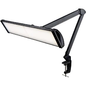 Neatfi Ultra 3,500 Lumen LED Desk Lamp, 45W, 26-Inch Wide Metal Shade, 270 SMD LEDs (Non-CCT with Clamp, White)