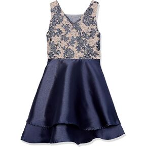 Speechless Girls' Sleeveless Lace and Chiffon Party Dress
