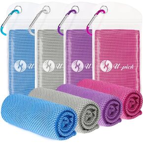 U-pick Cooling Towels Bulk[40"x12"] Breathable Microfiber Cold Towel, Stay Cool Neck Rags Hot Weather, Sweat Towel for Gym, Yoga, Workout, Golf, Sport, Baseball, Camping, Beach, Travel
