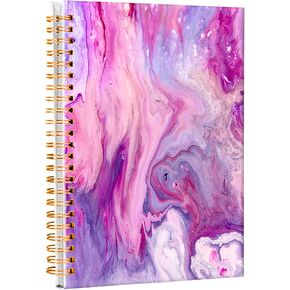 iampanda Spiral Journal Notebook,Strong Twin-Wire Binding with Premium Paper for Girl Women,Cool Luxury Design 60 Sheets A5 College Ruled Notebook/Journal,Perfect for School Office Home Gifts,Black in Kuwait