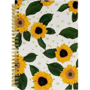 Knibeo Plant Journal Notebook Aesthetic, Pretty Journal, 5.5×8.3 Spiral Bound Notebook with 164 Pages, College School Supplies Aesthetic, Jornal, Notebook for Wome